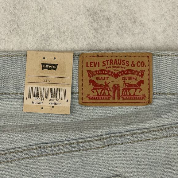 Levis 311 Jeans Womens Size 22W Blue Shaping Skinny Capri Stretch Slimming NEW - Picture 11 of 15